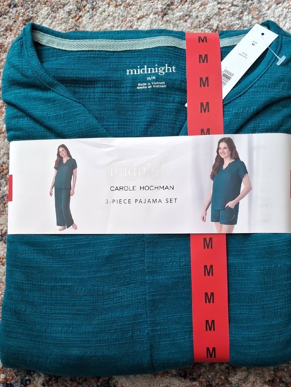 Midnight Carole Hochman Teal 3-Piece Pajama Set🎉🎉🎉